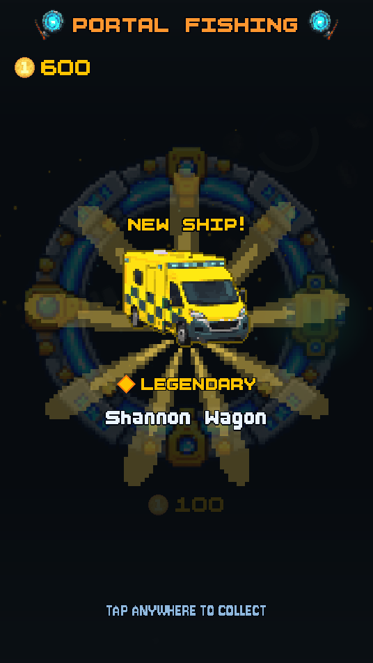 Portal fishing lands a Legendary ship, the Shannon Wagon